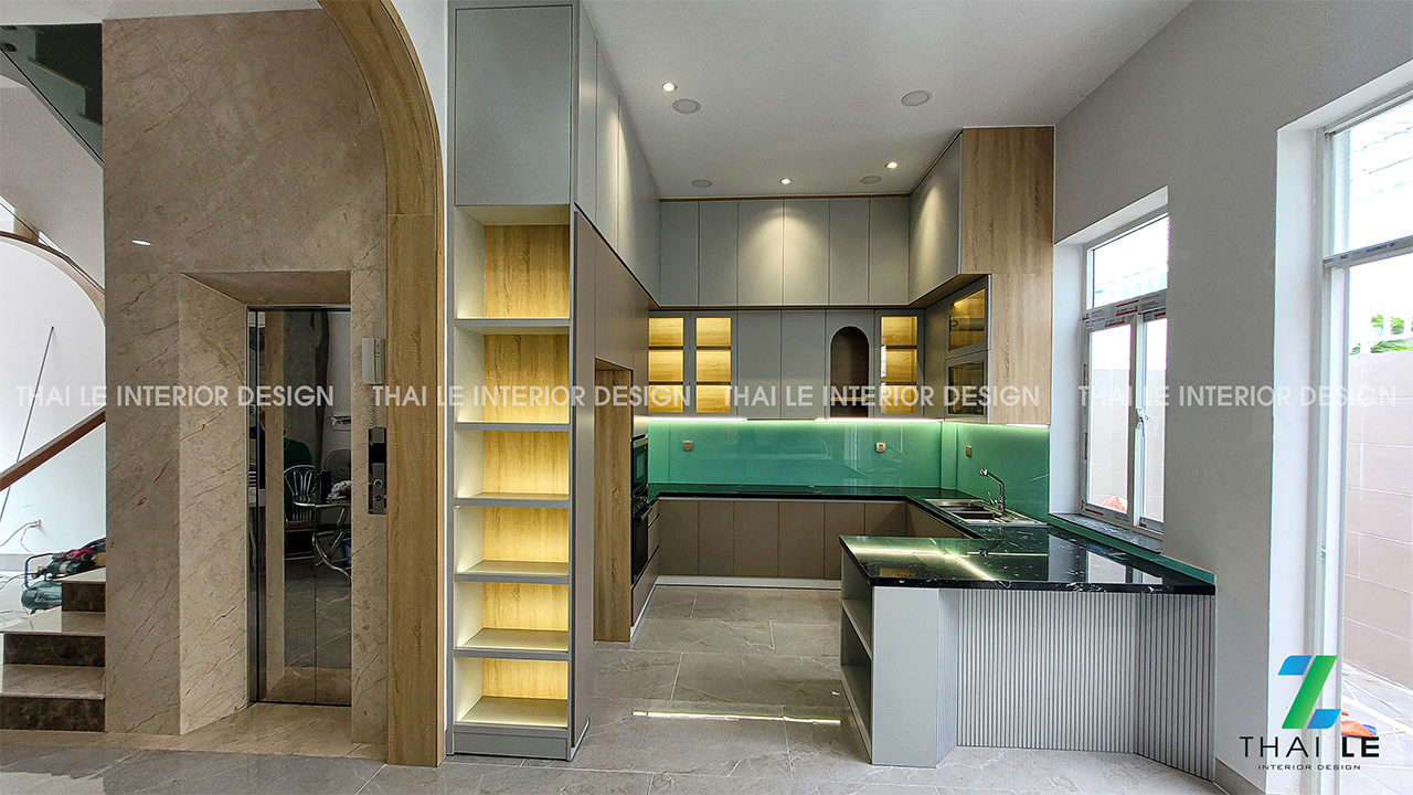 Thi công nội thất nhà phố KDC An Thiên Lý Thủ Đức - 340m2